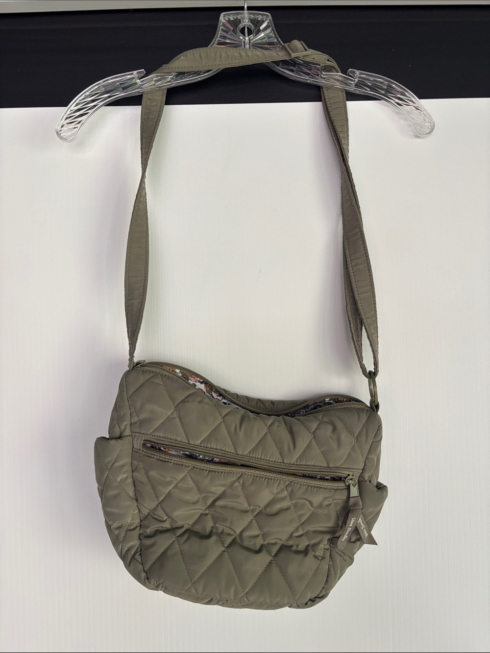 Quilted Crossbody Shoulder Bag in Olive Green by Vera Bradley